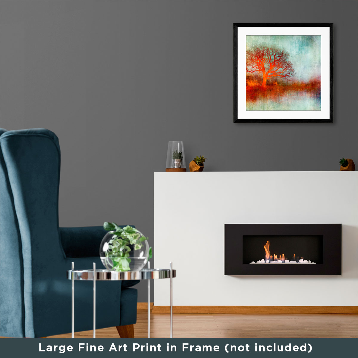 Large fine art print in frame (not included)
