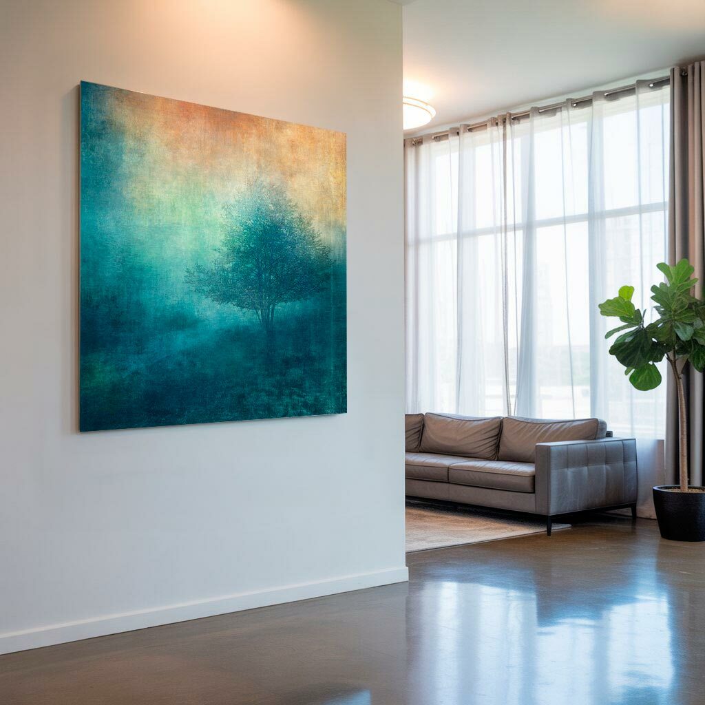 Large Brushed Aluminium Print