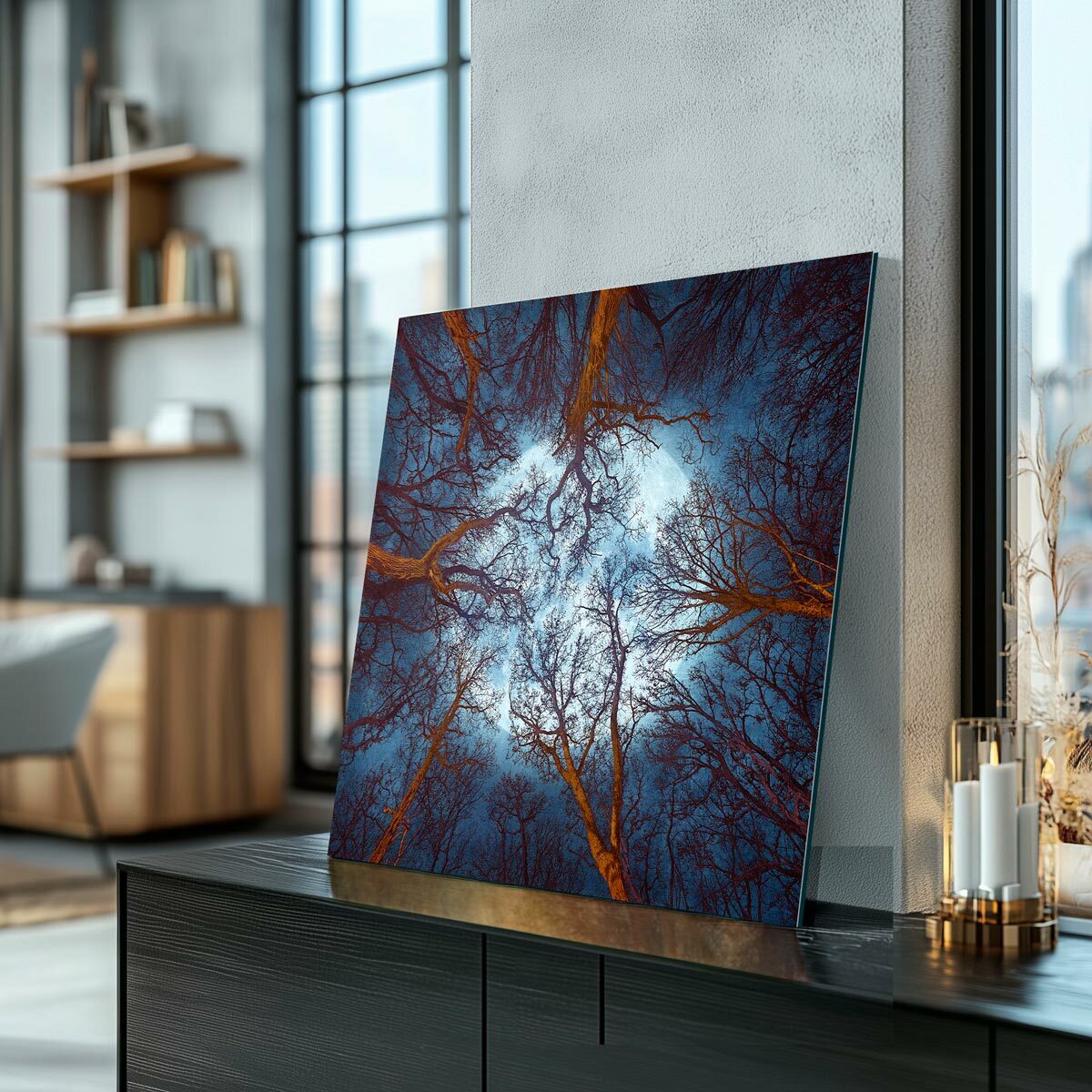 Medium brushed aluminium print