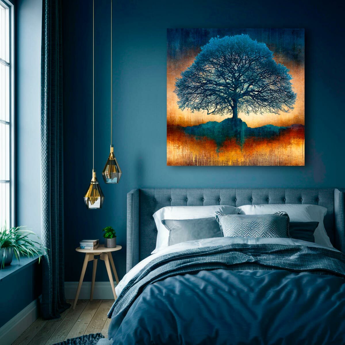 Large Brushed Aluminium Print