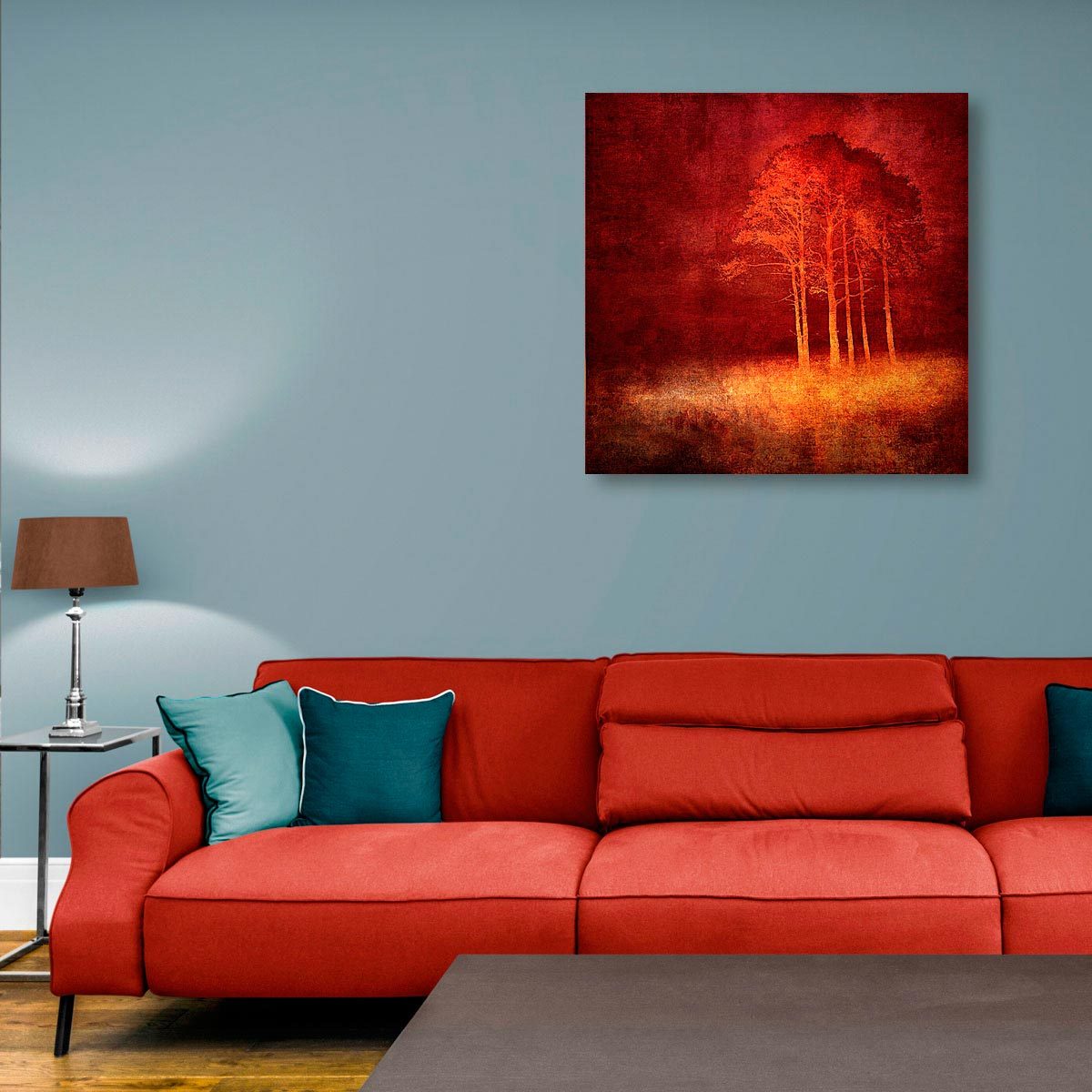Large Brushed Aluminium Print