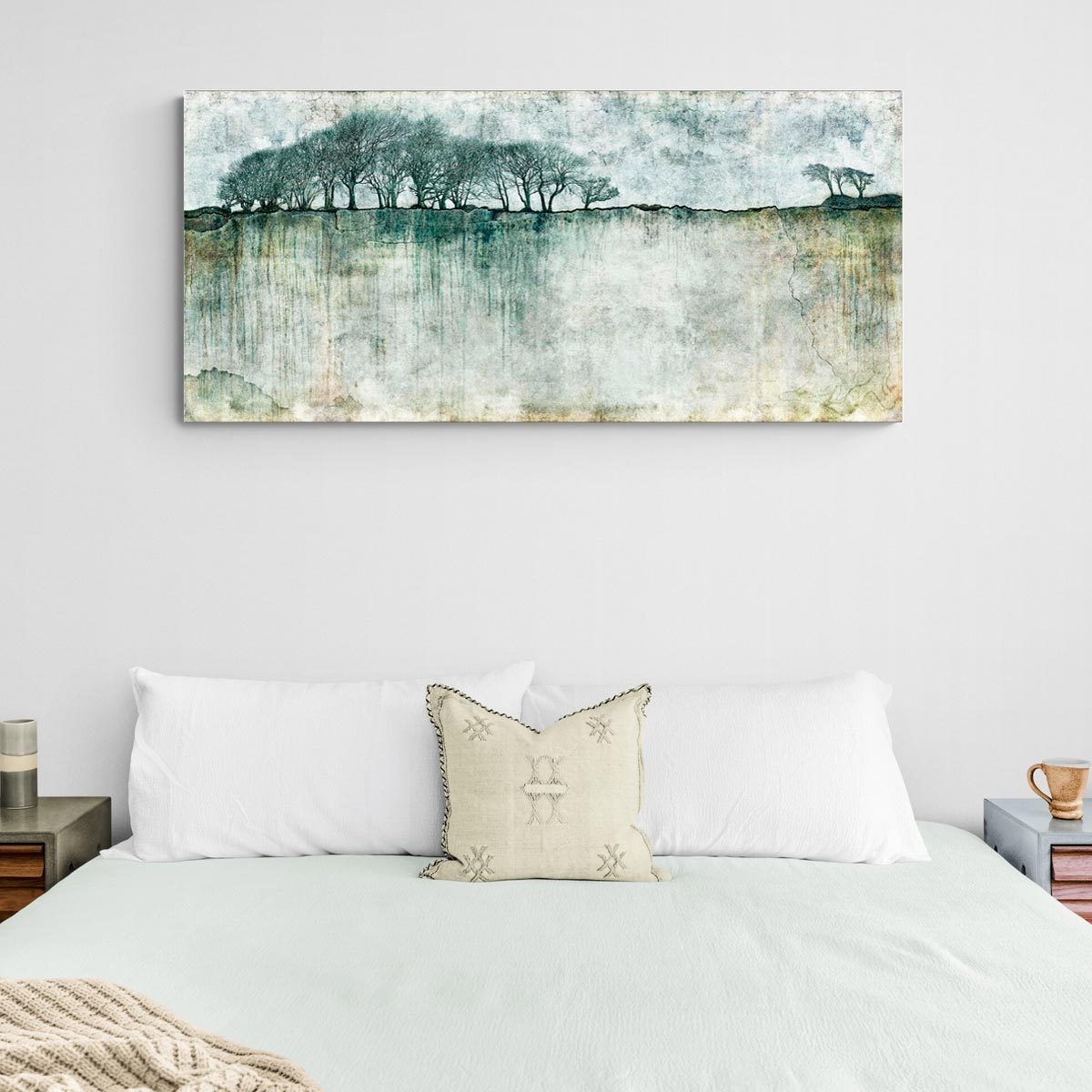 Large brushed aluminium panoramic print
