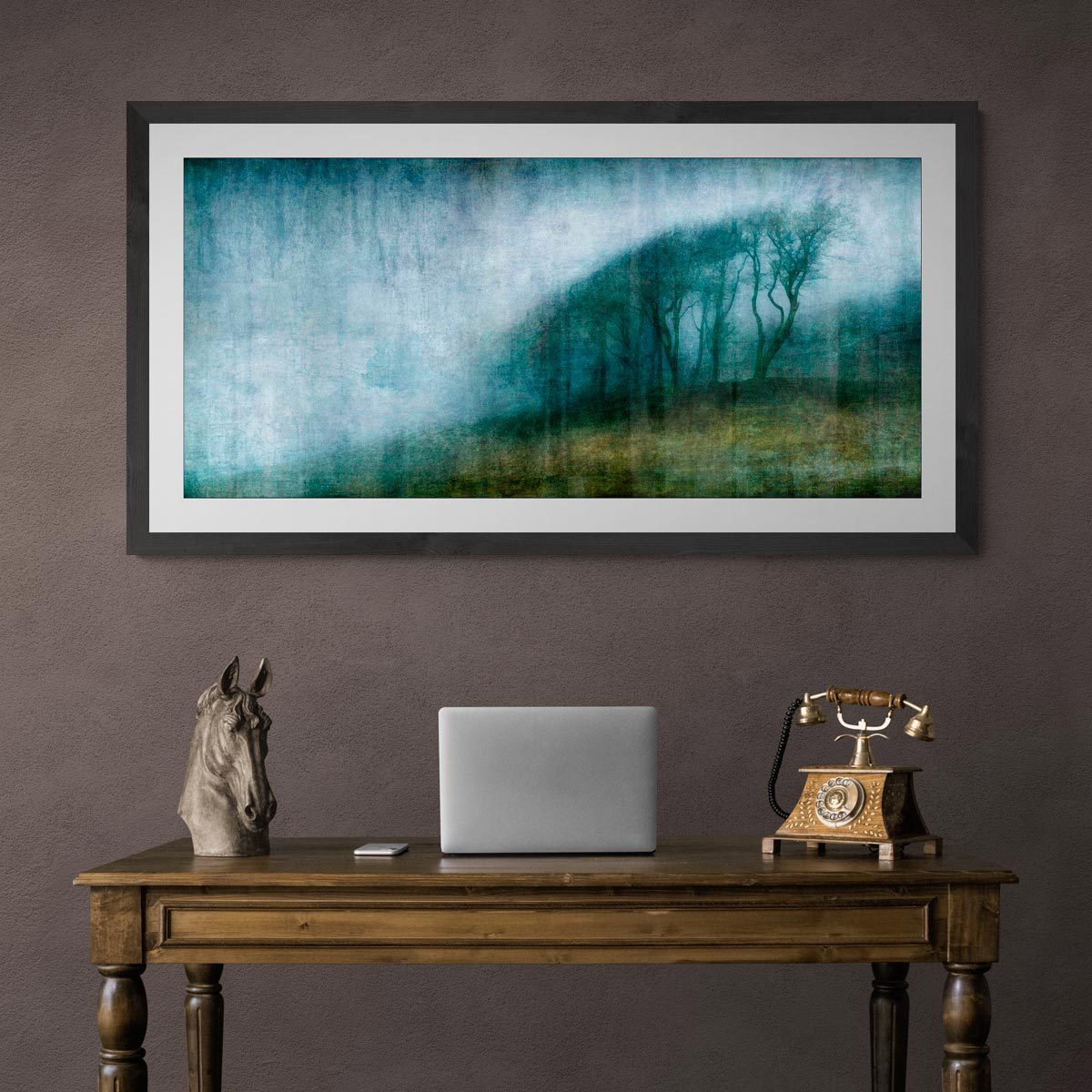Large panoramic fine art print in frame (not included)