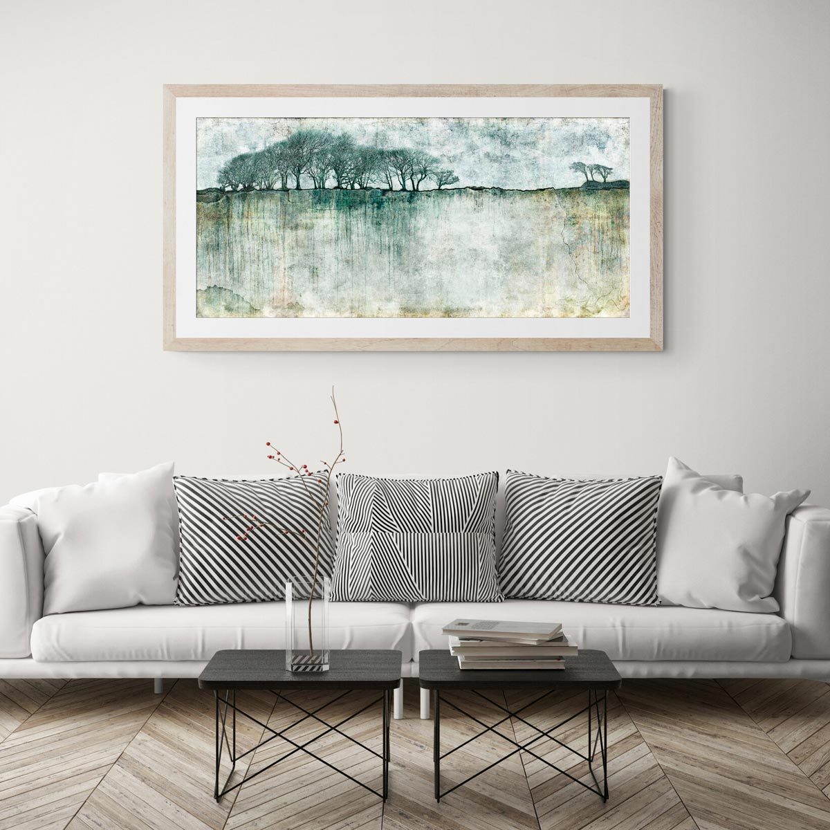 Large panoramic fine art print in frame (not included)