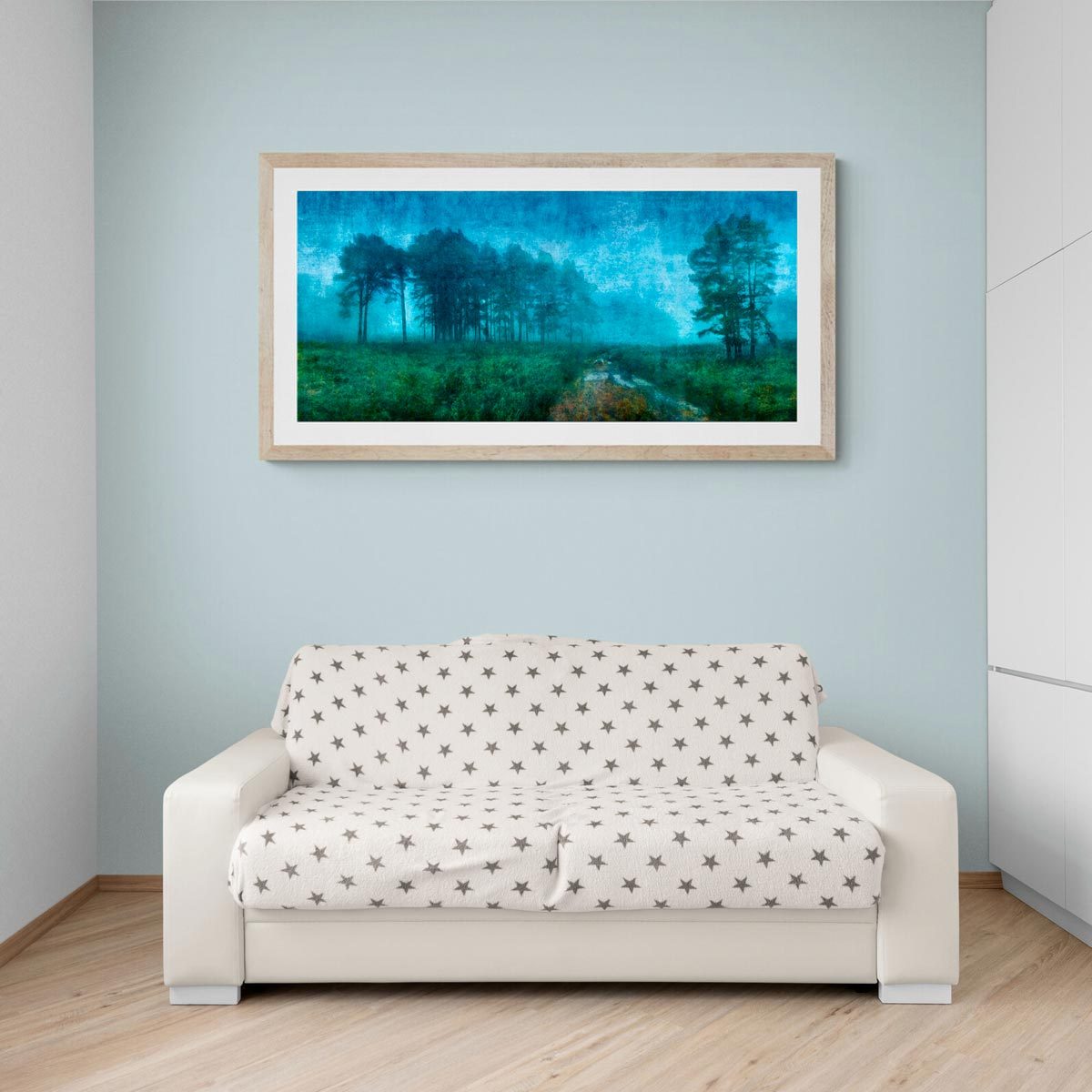 Large panoramic fine art print in frame (not included)