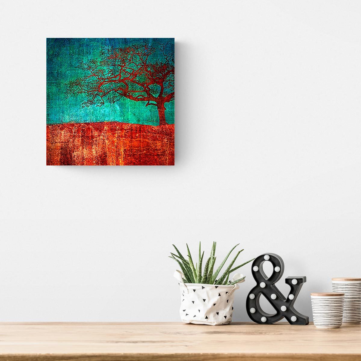 Medium brushed aluminium print
