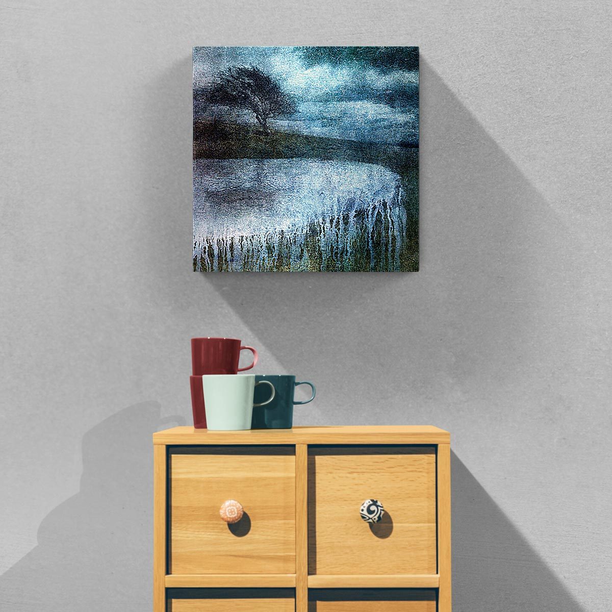 Medium brushed aluminium print