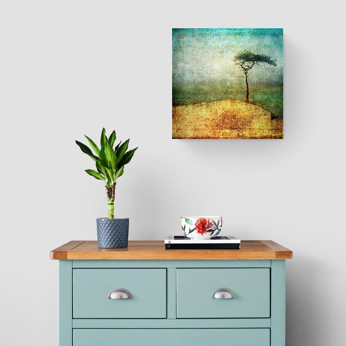 Medium brushed aluminium print