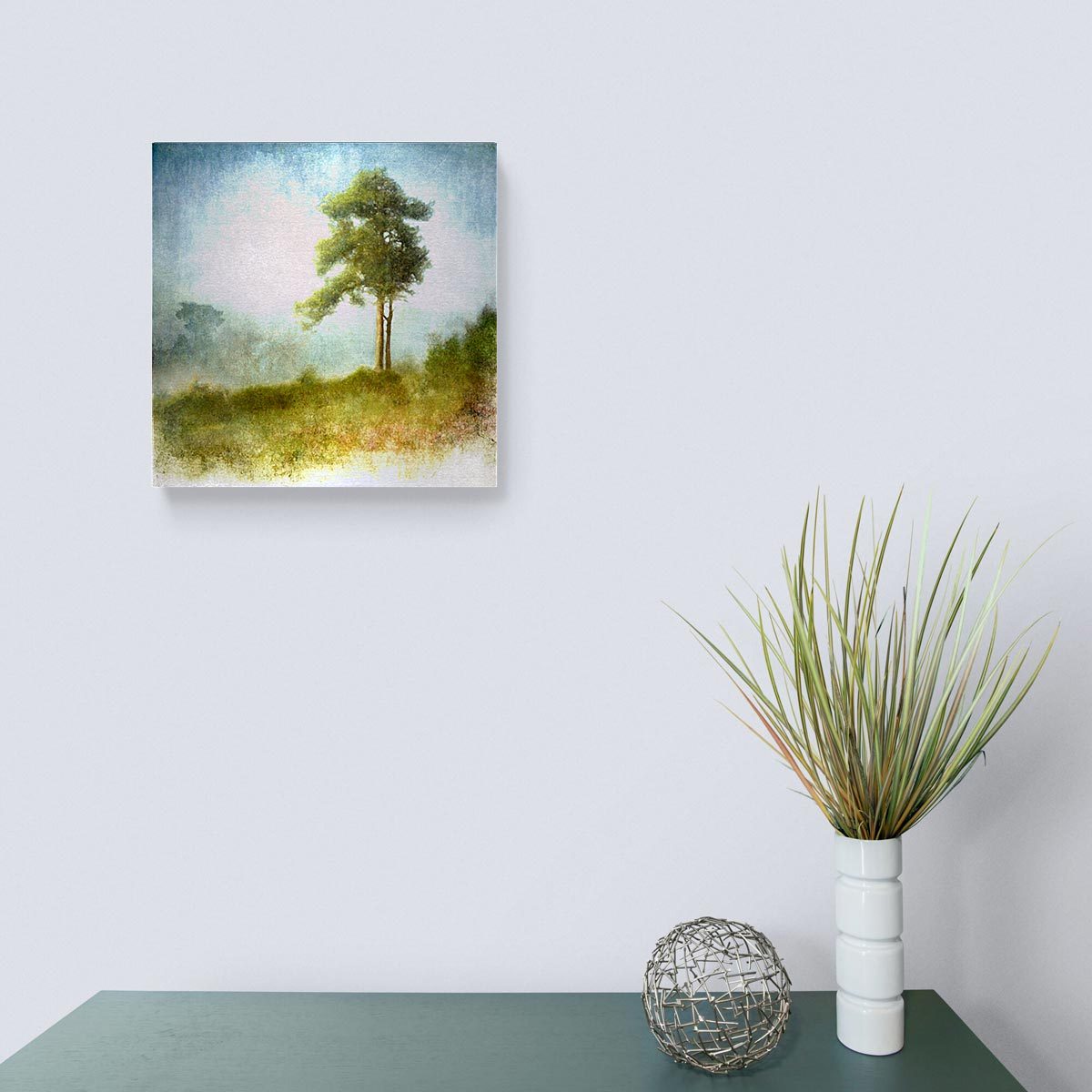 Medium brushed aluminium print
