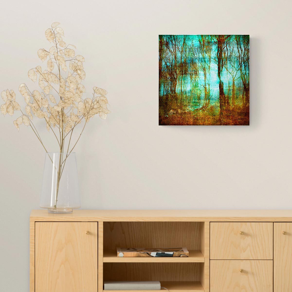 Medium brushed aluminium print