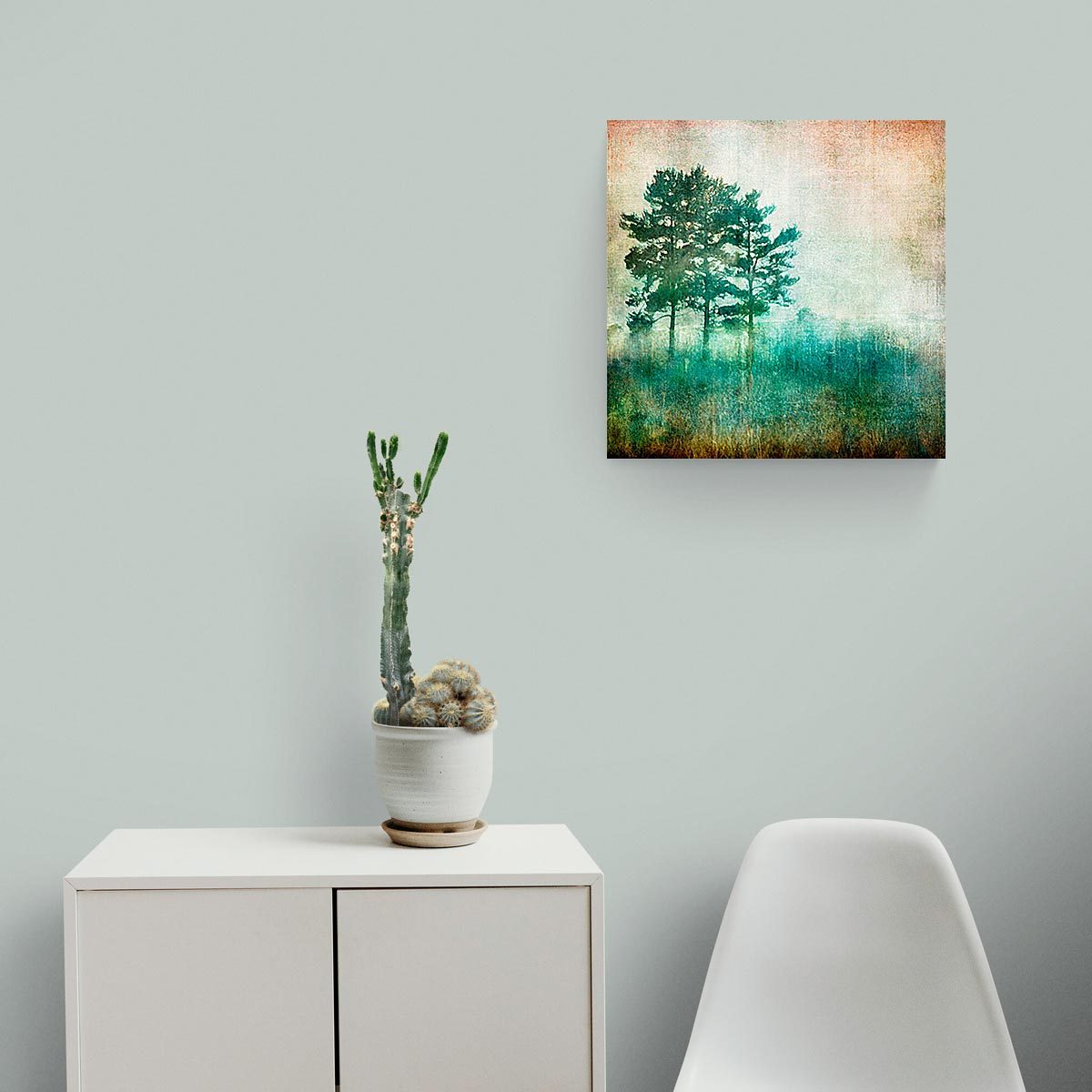 Medium brushed aluminium print