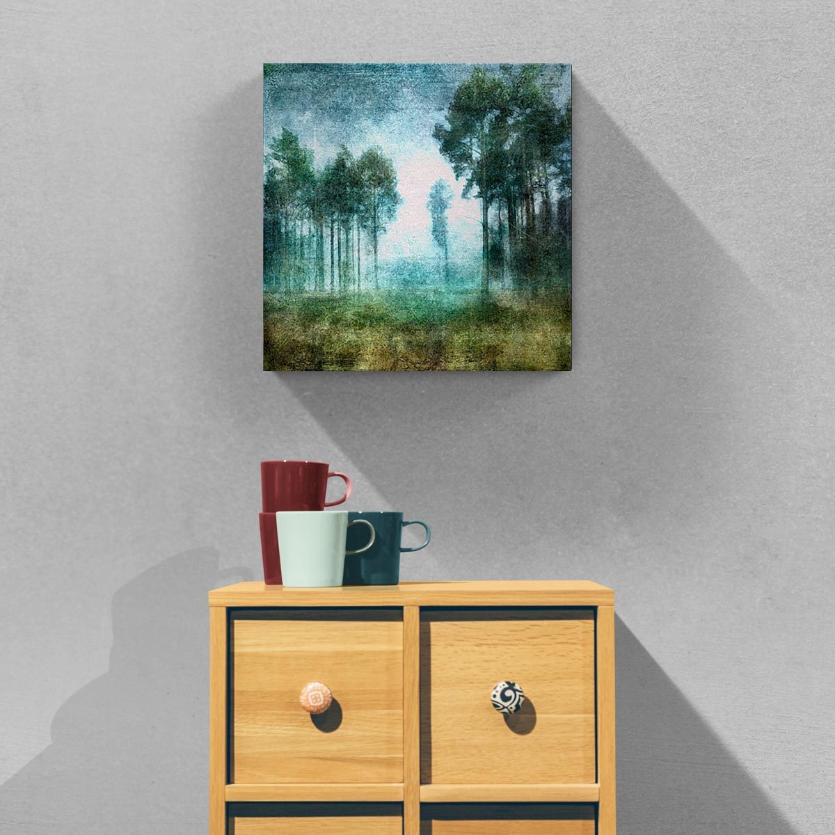 Medium brushed aluminium print