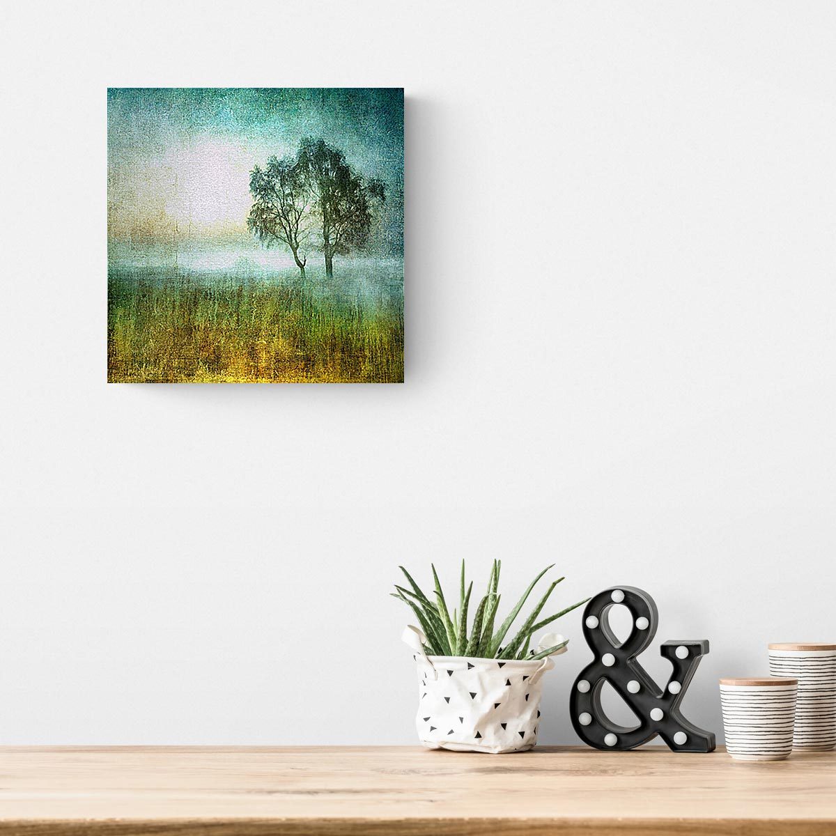 Medium brushed aluminium print