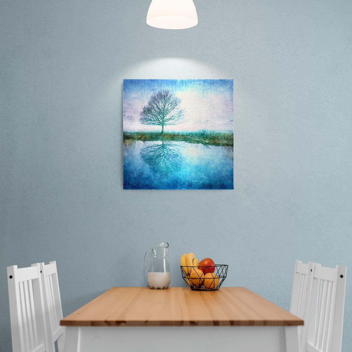 Medium brushed aluminium print