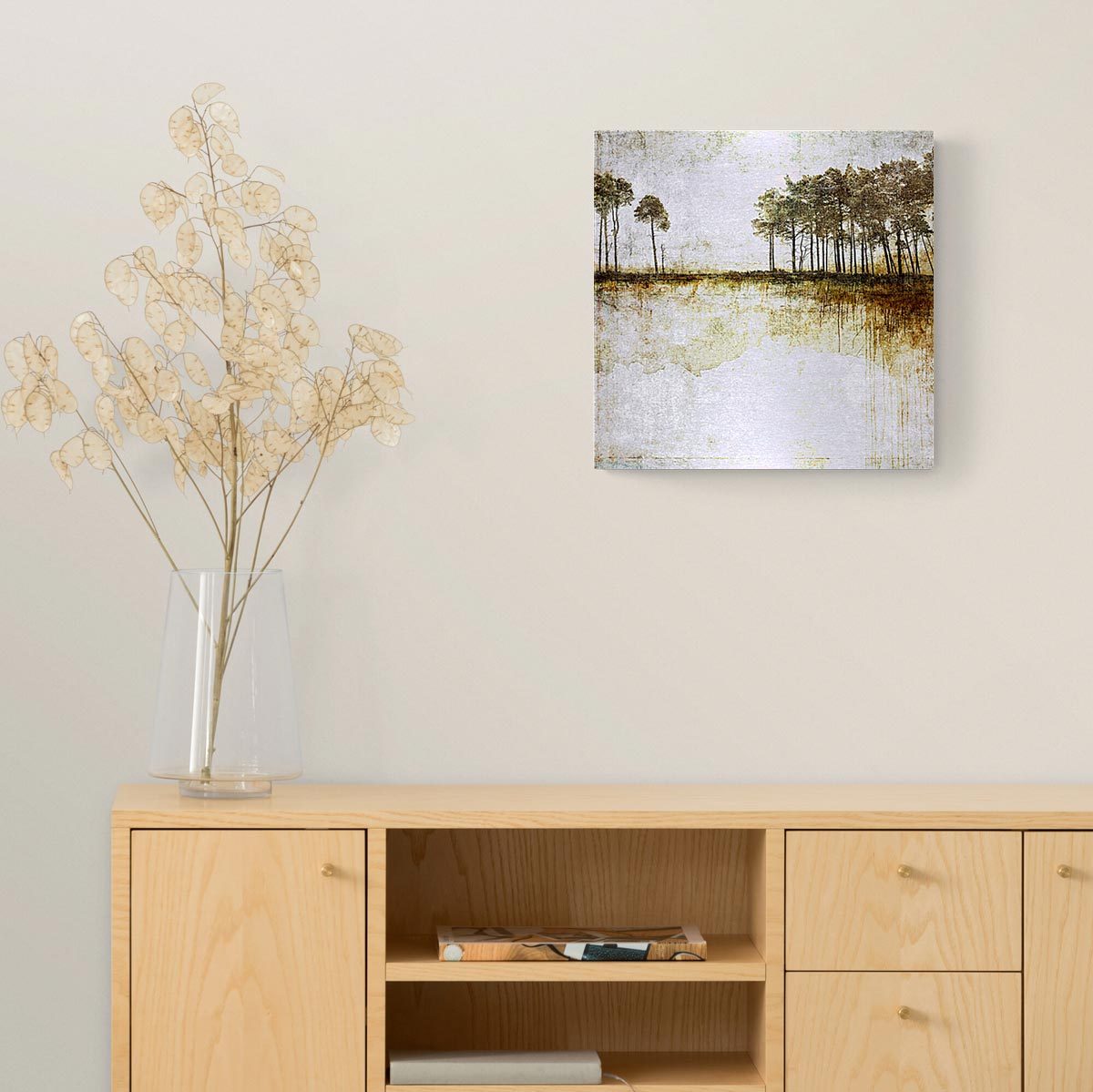 Medium brushed aluminium print