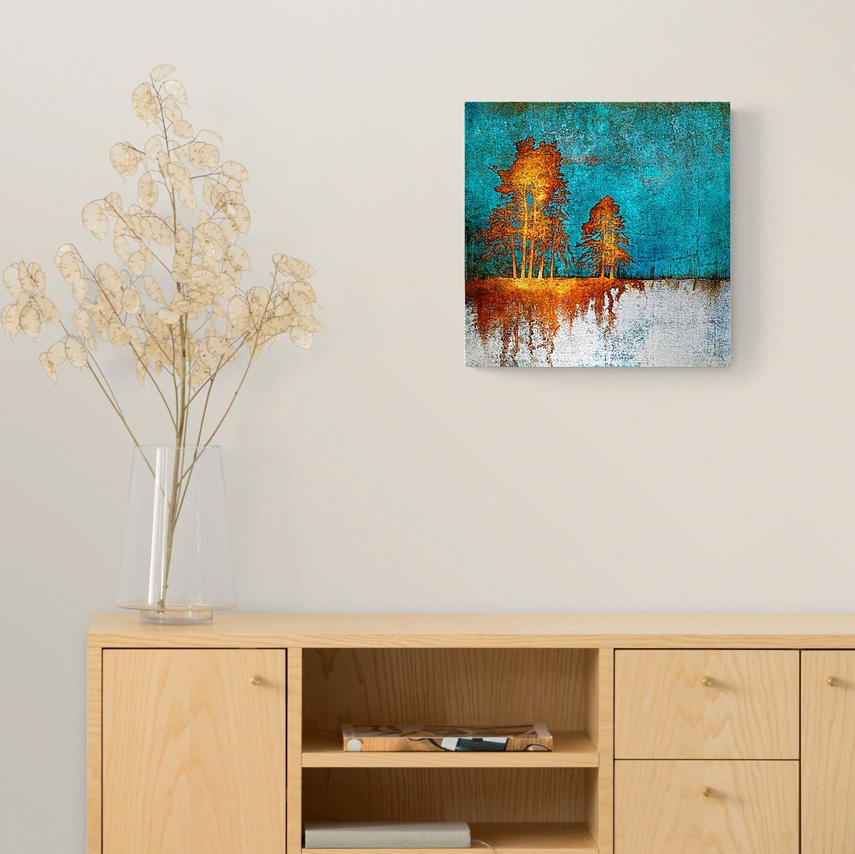 Medium brushed aluminium print