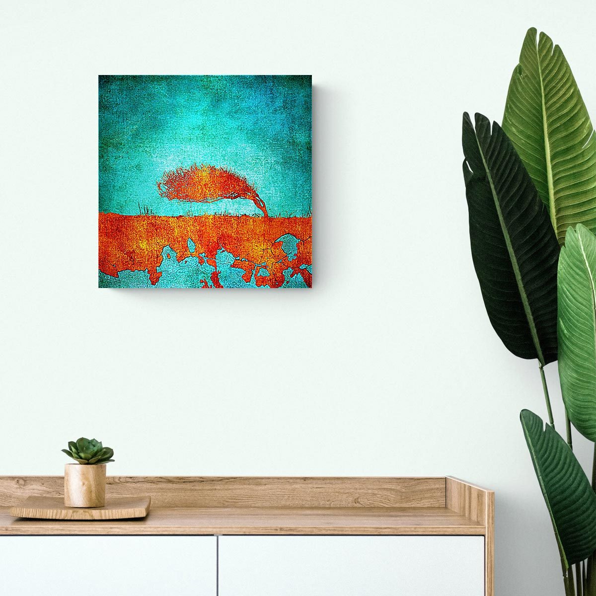 Medium brushed aluminium print