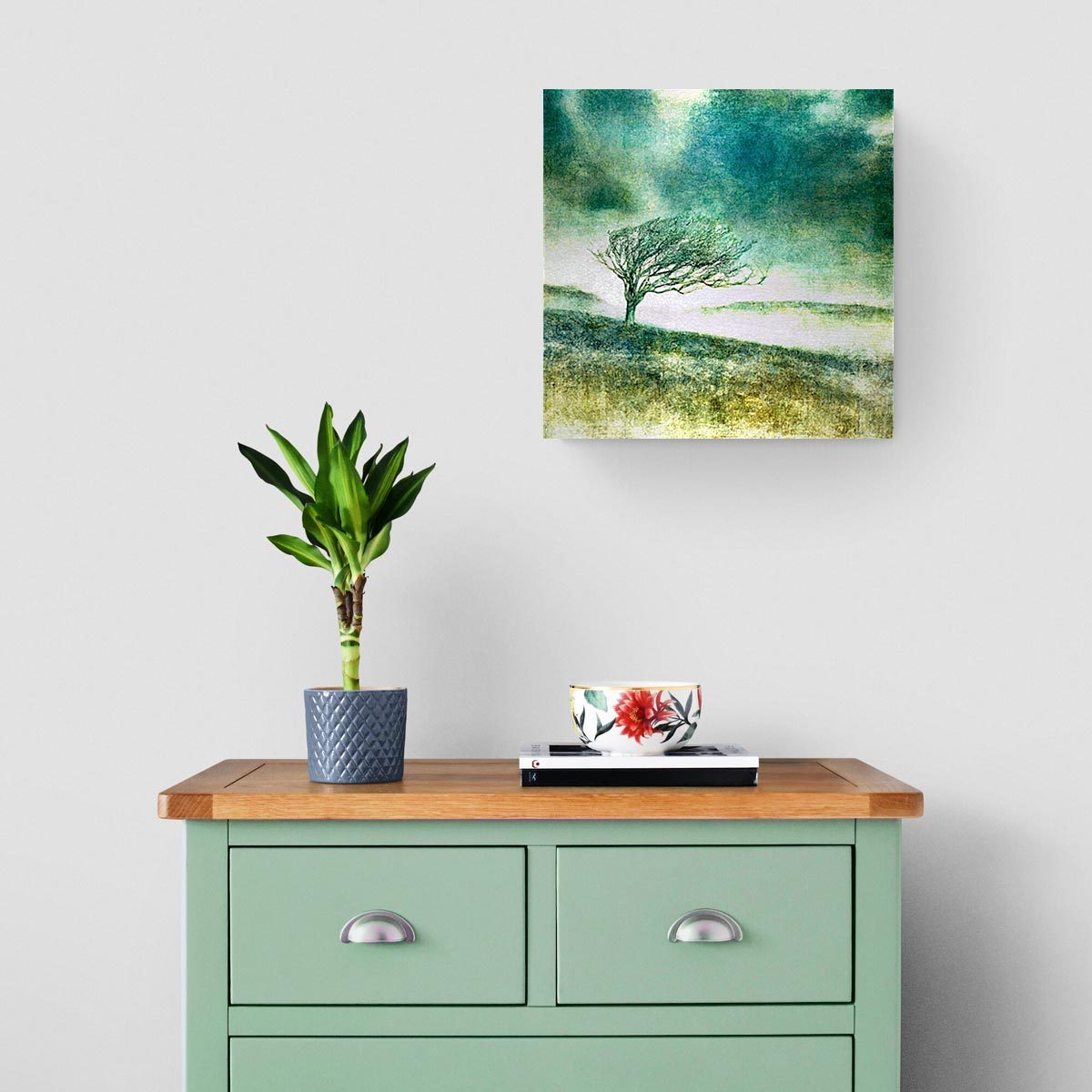 Medium brushed aluminium print