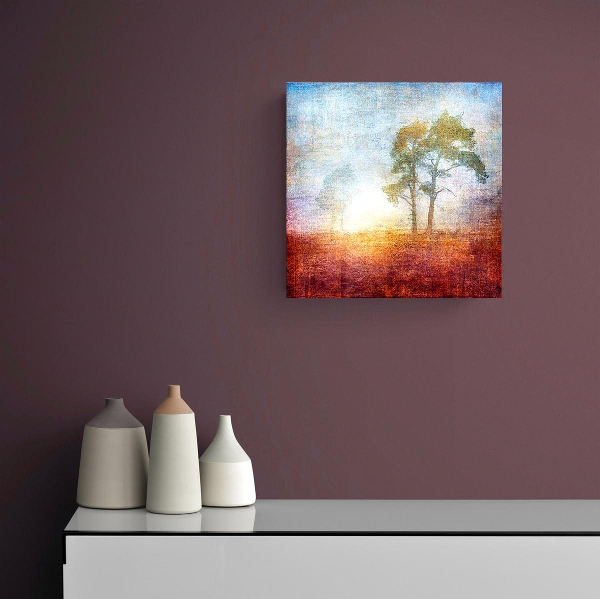 Medium brushed aluminium print