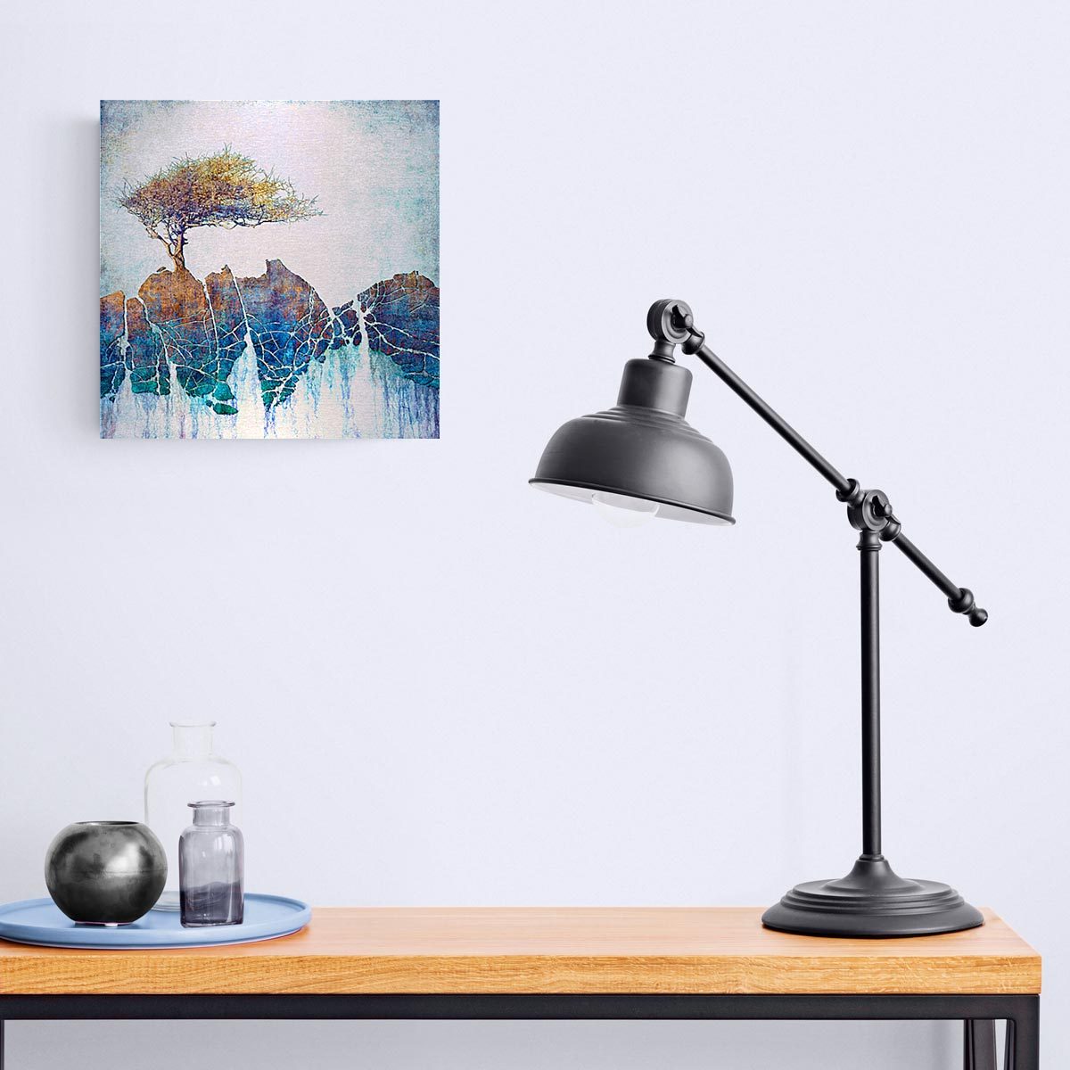 Medium brushed aluminium print