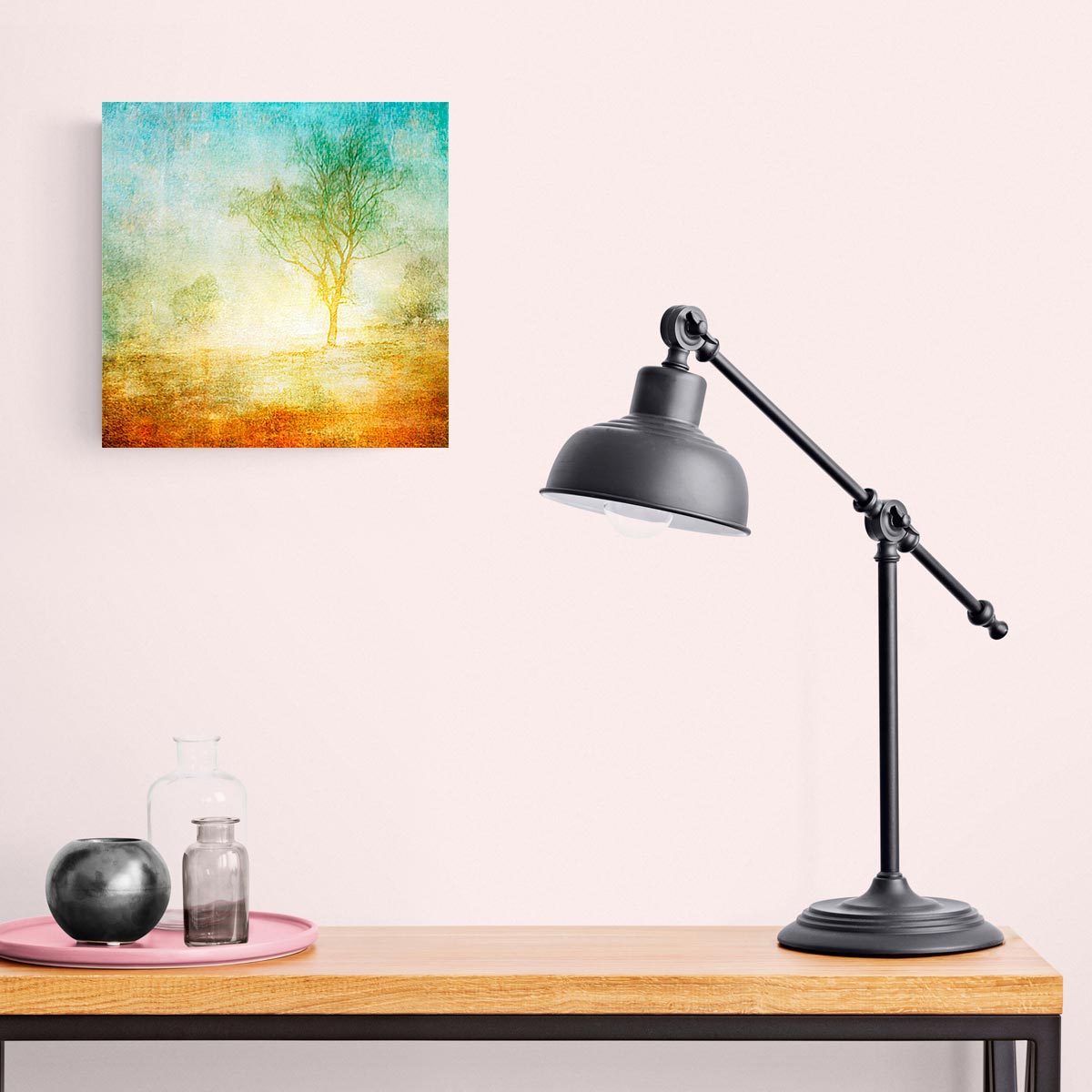 Medium brushed aluminium print
