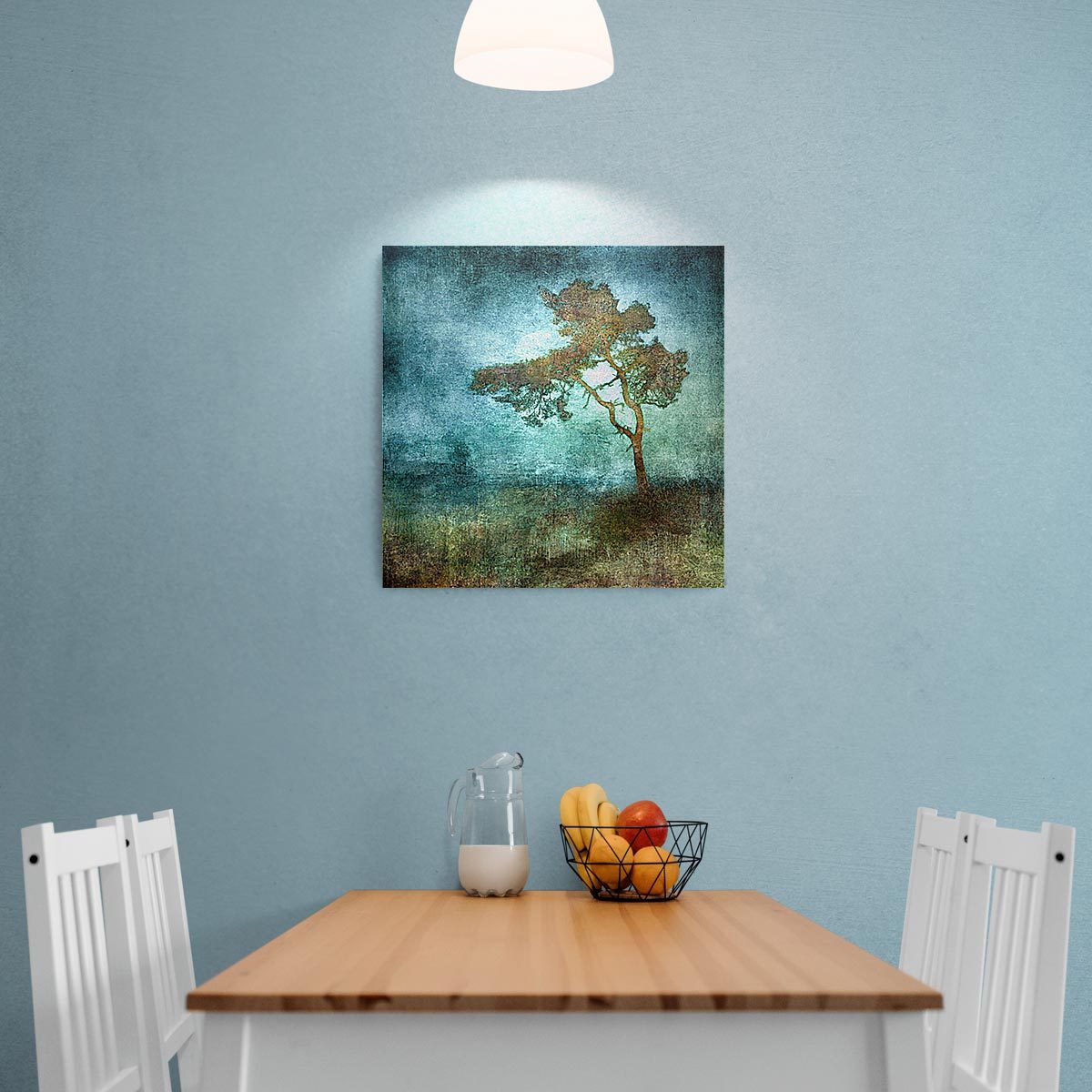 Medium brushed aluminium print