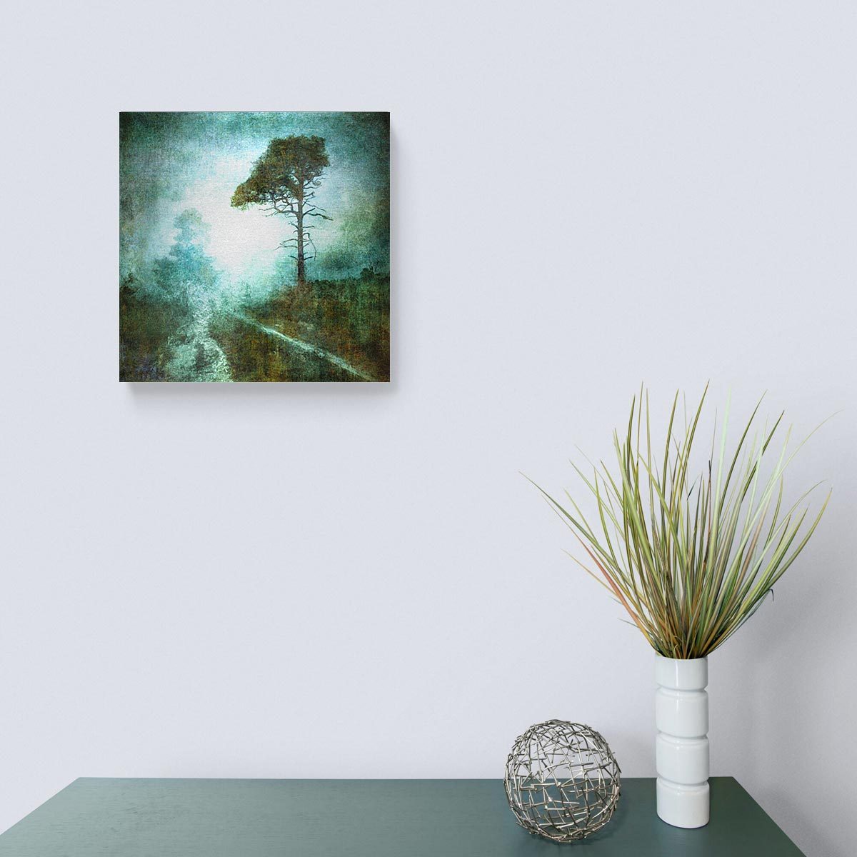Medium brushed aluminium print