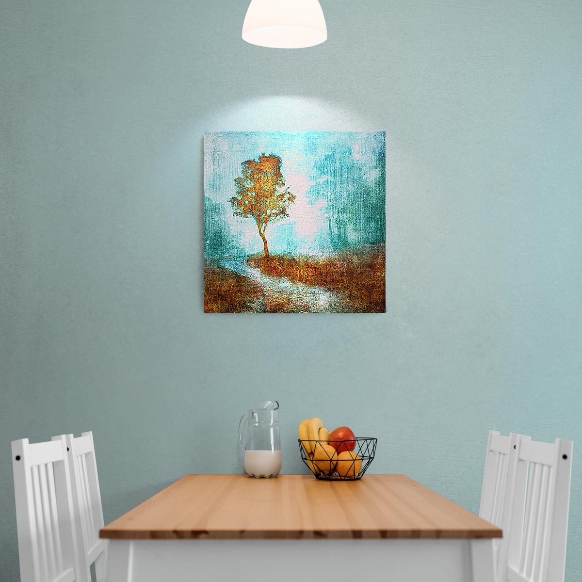 Medium brushed aluminium print