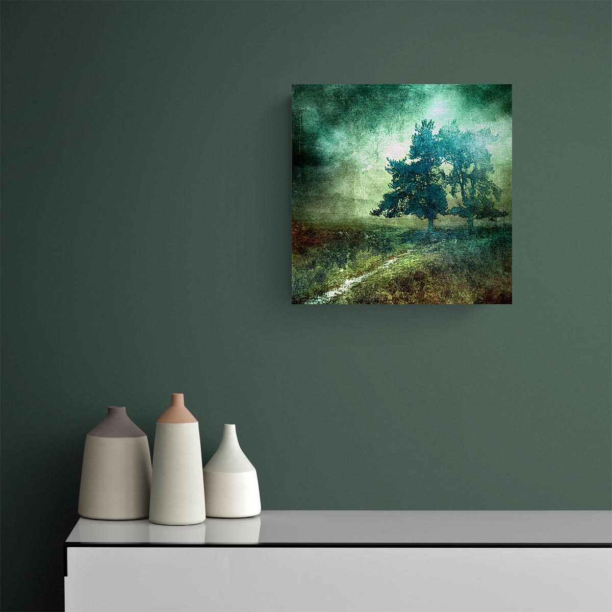 Medium brushed aluminium print