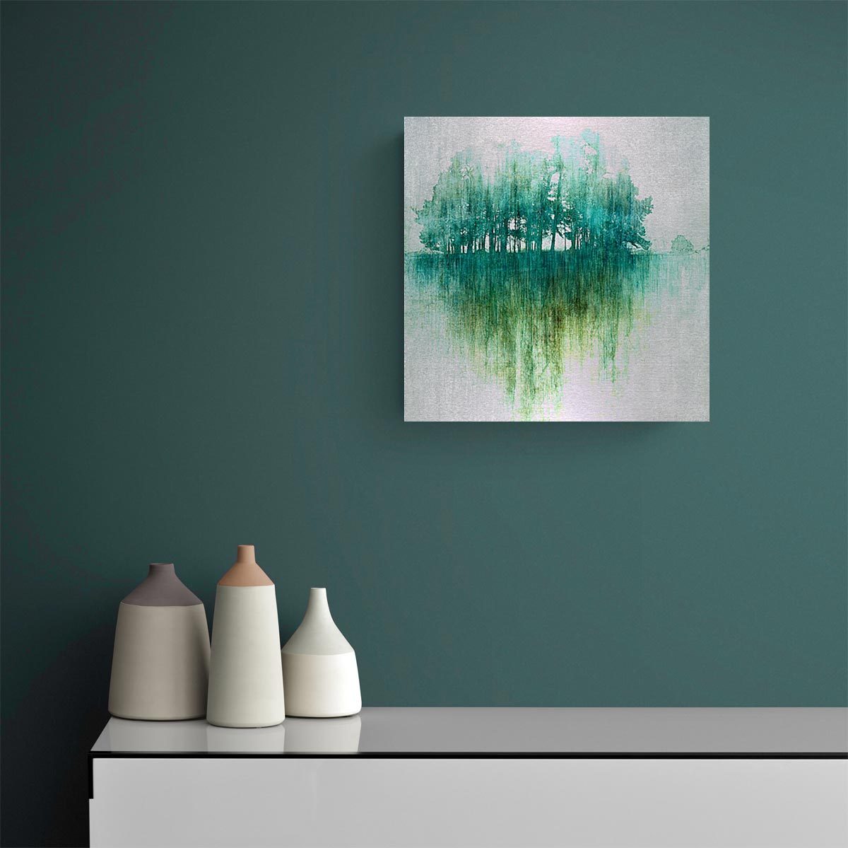 Medium brushed aluminium print