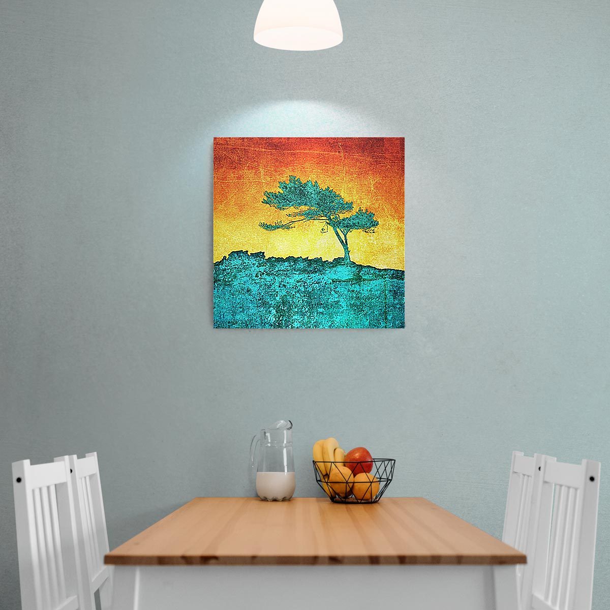 Medium brushed aluminium print