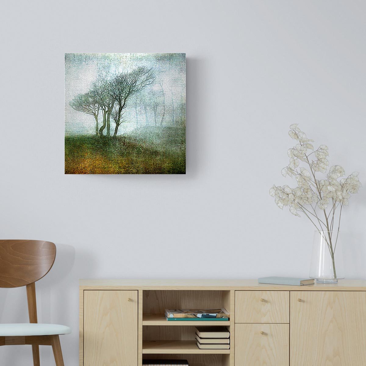 Medium brushed aluminium print