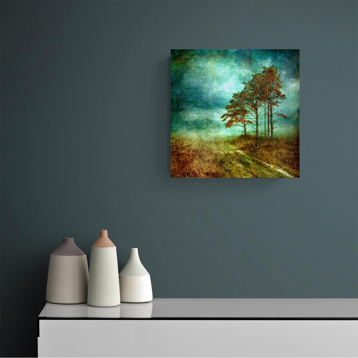 Medium brushed aluminium print