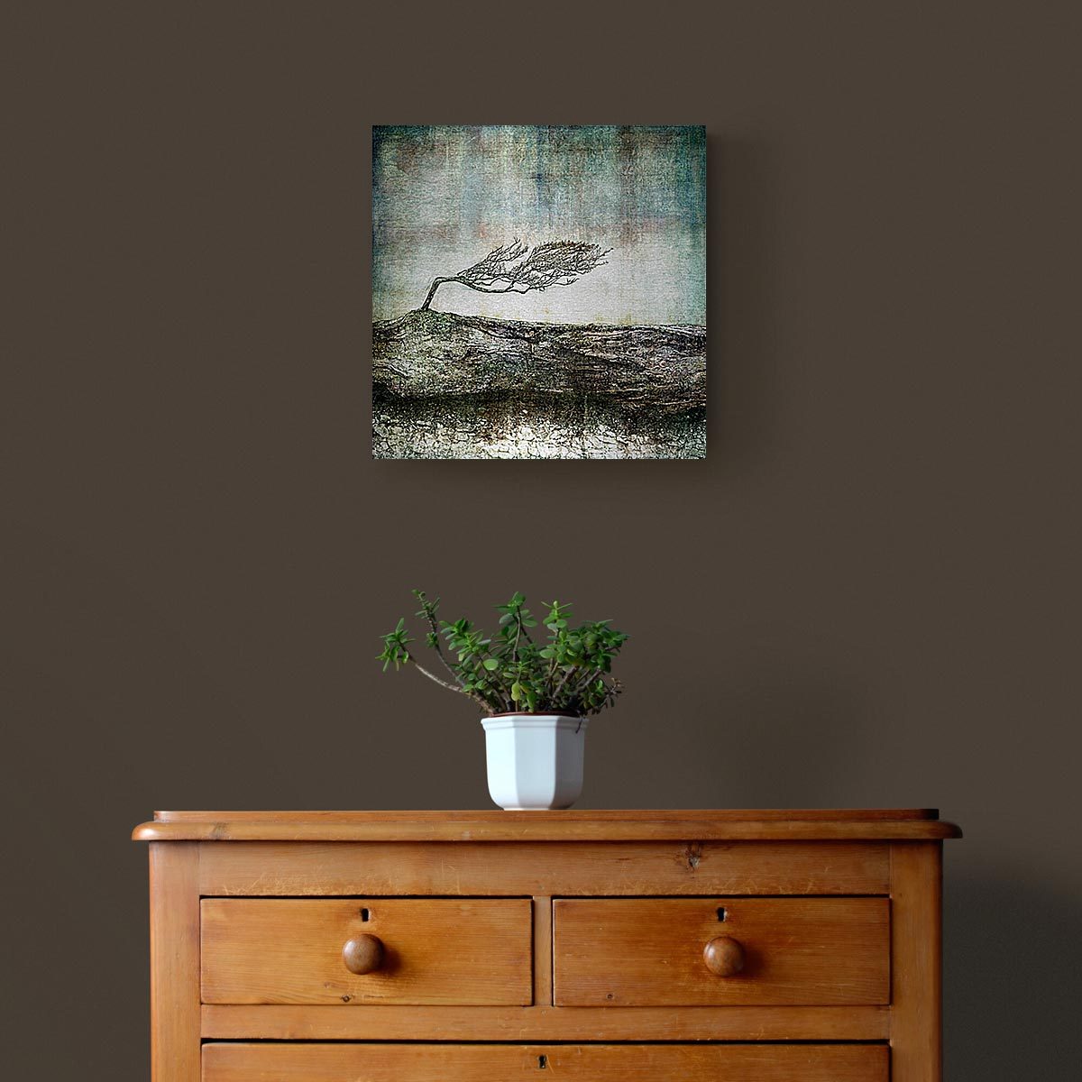 Medium brushed aluminium print