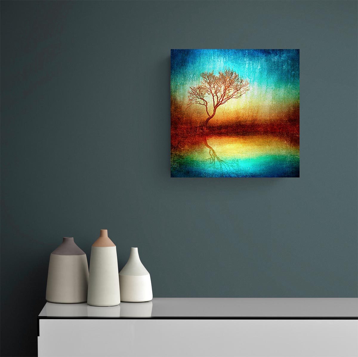 Medium brushed aluminium print
