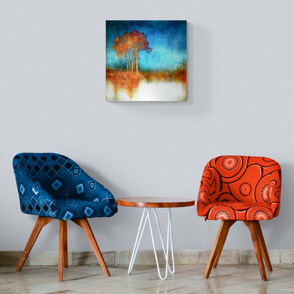 Medium brushed aluminium print