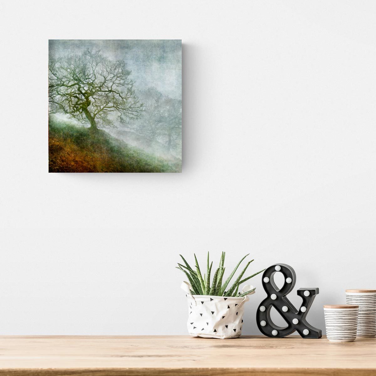 Medium brushed aluminium print