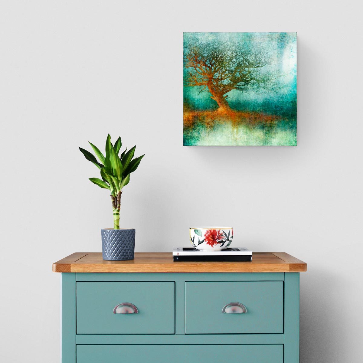 Medium brushed aluminium print
