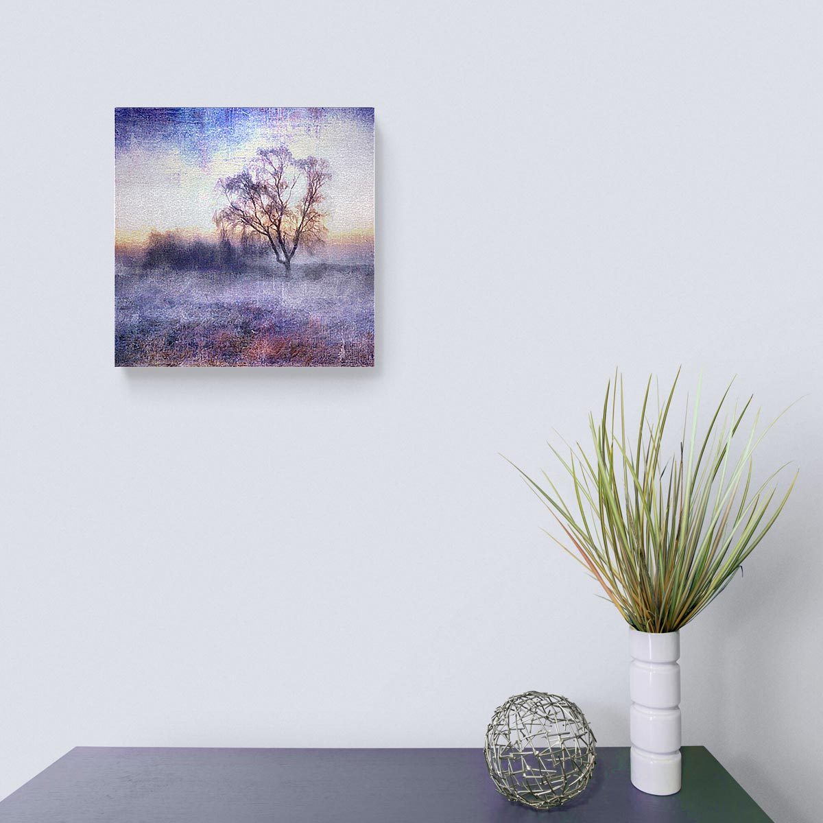 Medium brushed aluminium print