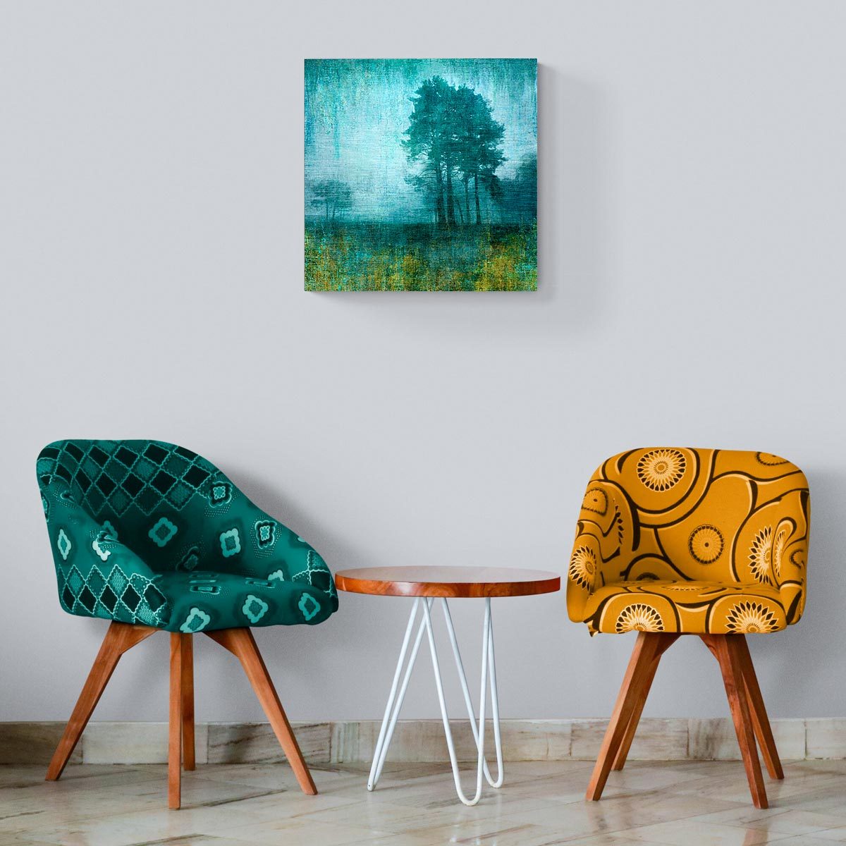 Medium brushed aluminium print