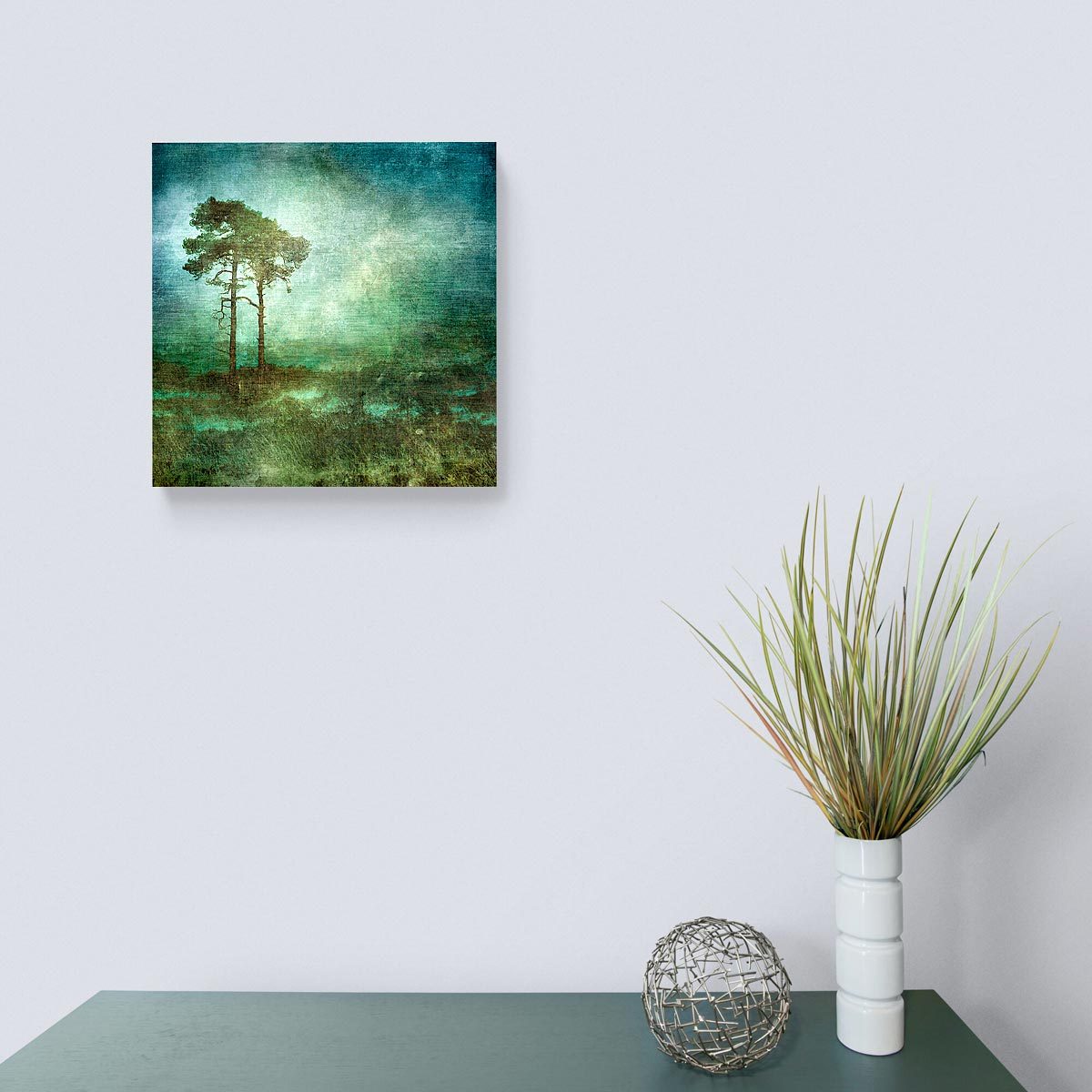 Medium brushed aluminium print