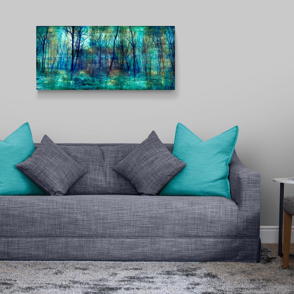 Medium brushed aluminium panoramic print