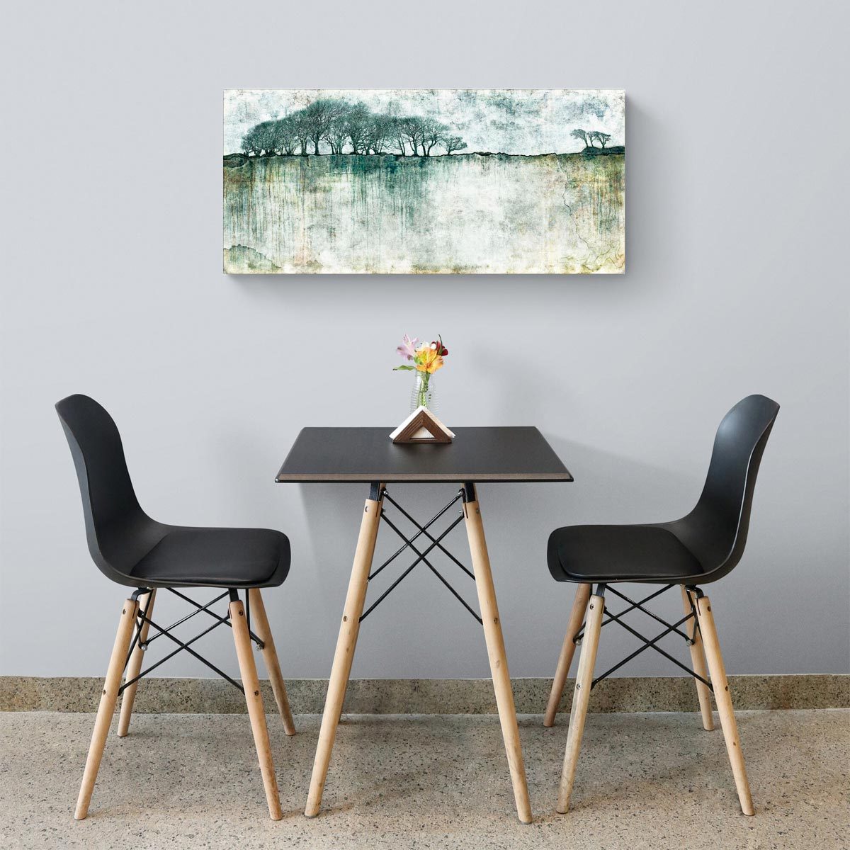 Medium brushed aluminium panoramic print
