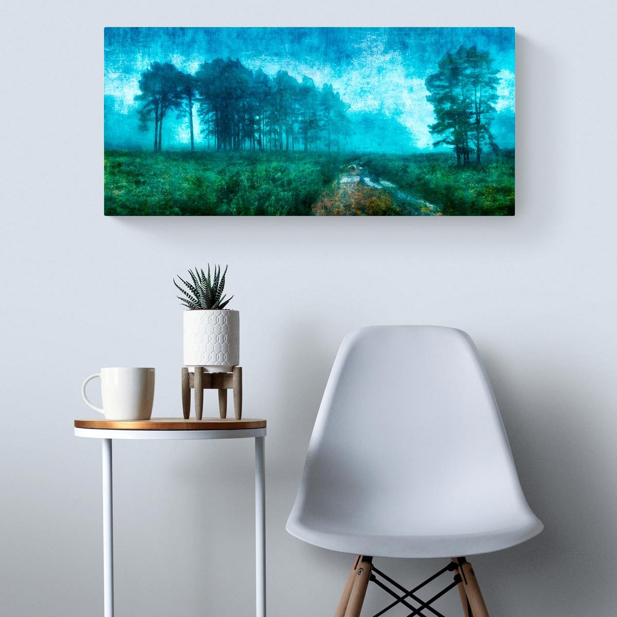 Medium brushed aluminium panoramic print