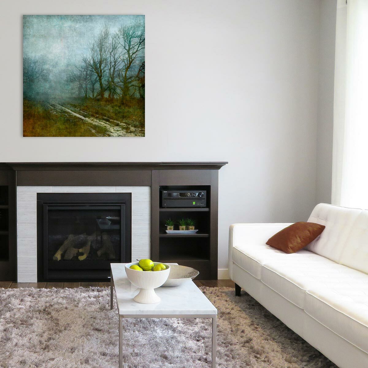 Large Brushed Aluminium Print