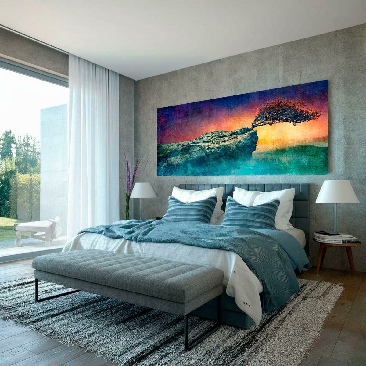 Large Brushed Aluminium Print