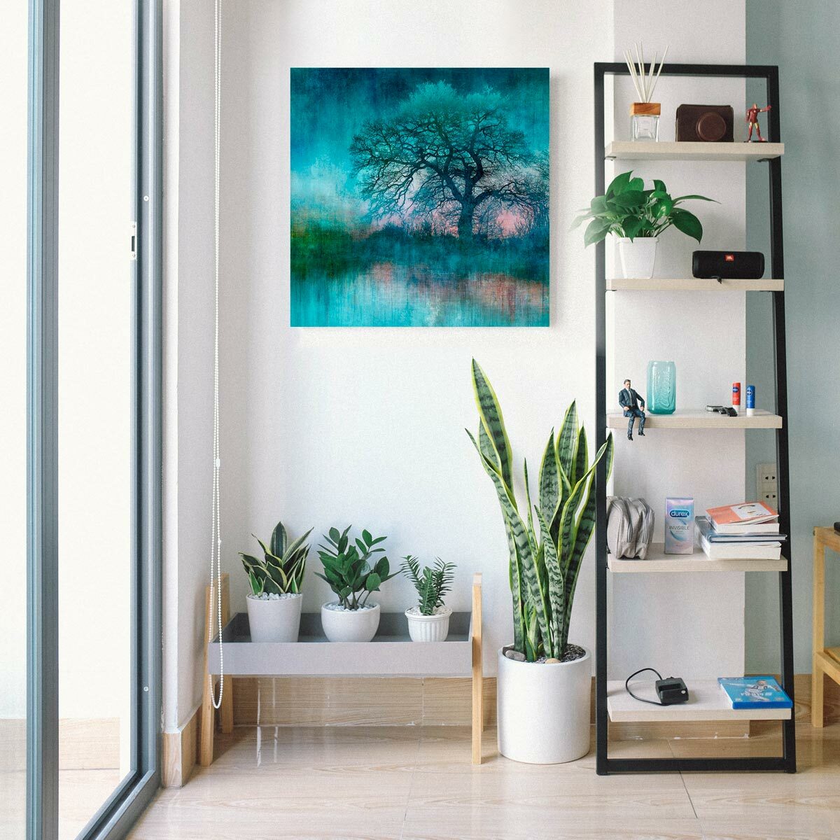 Large Brushed Aluminium Print