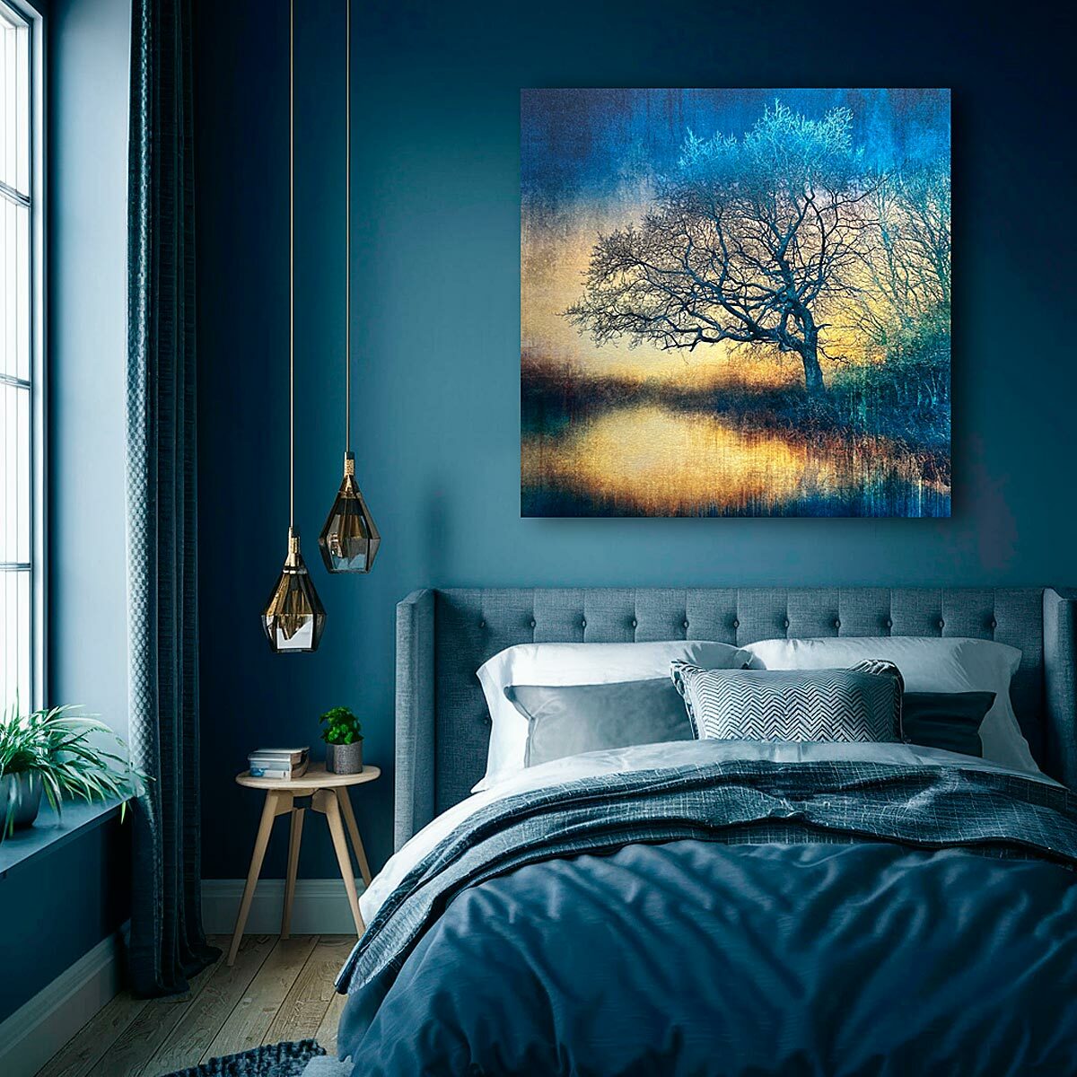 Large Brushed Aluminium Print