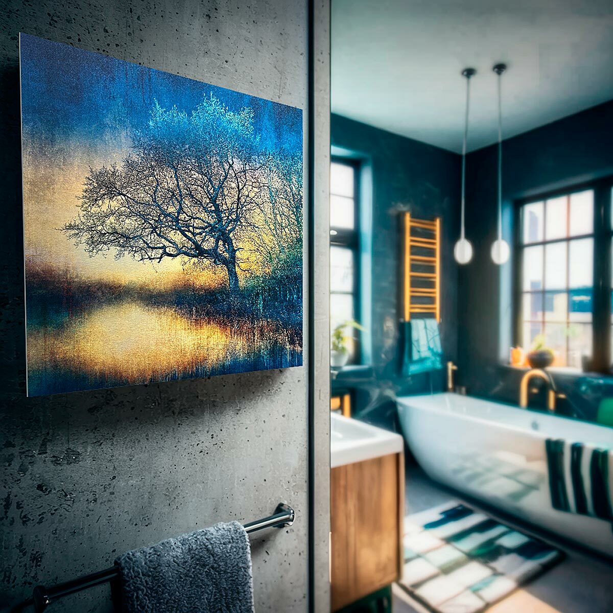 Medium Brushed Aluminium Print