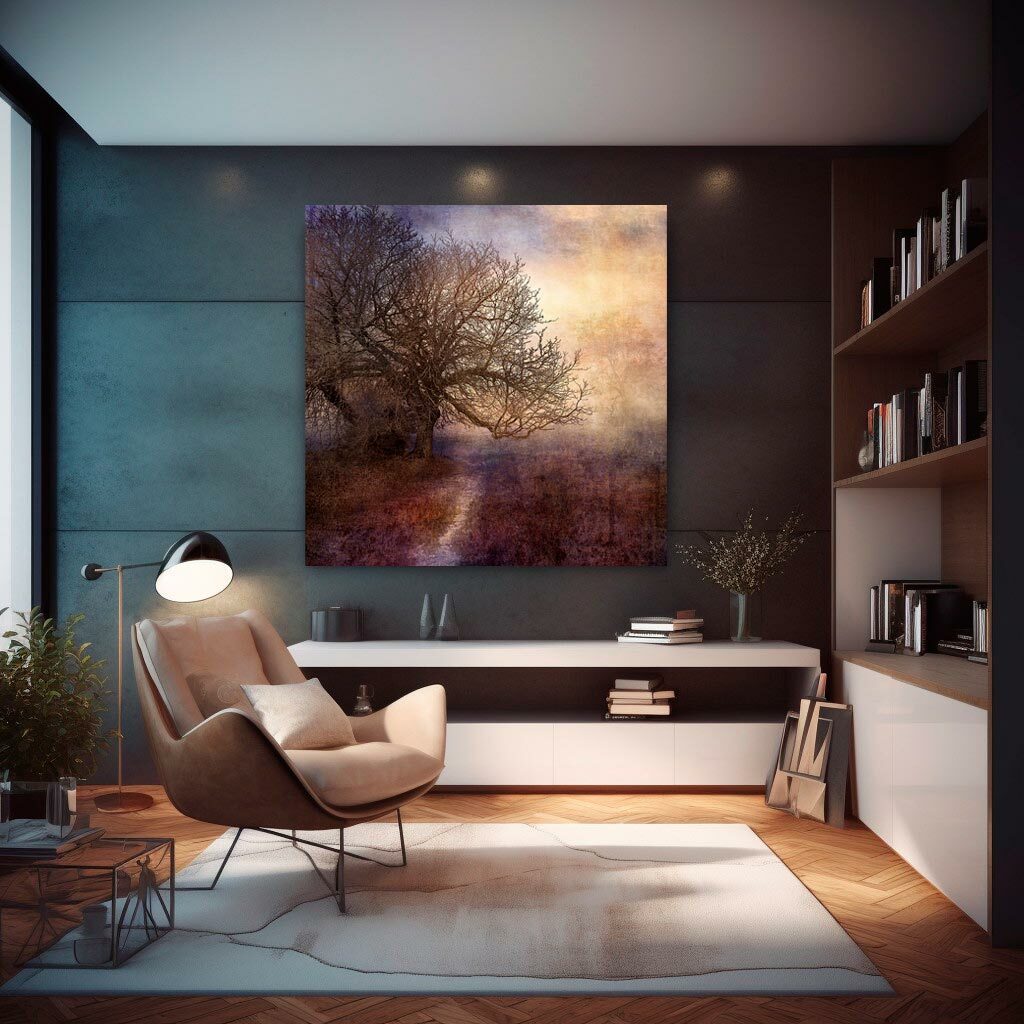 Large Brushed Aluminium Print